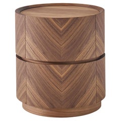 Haribo Nightstand in Walnut Canaletto with Two Drawers by Modesign