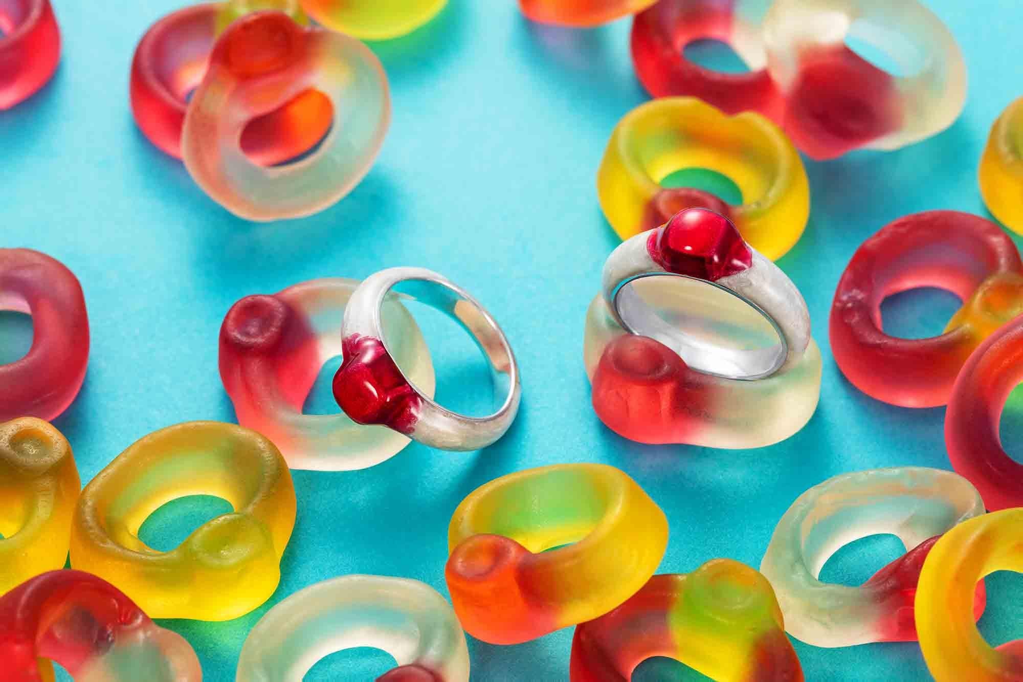 silver haribo ring