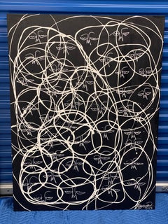 Harif Guzman "Único: Blanco sobre Negro 1, " Técnica Mixta - Arte Graffiti