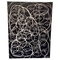 Harif Guzman "One of a Kind: White on Black 1, " Mixed Media - Graffiti Art