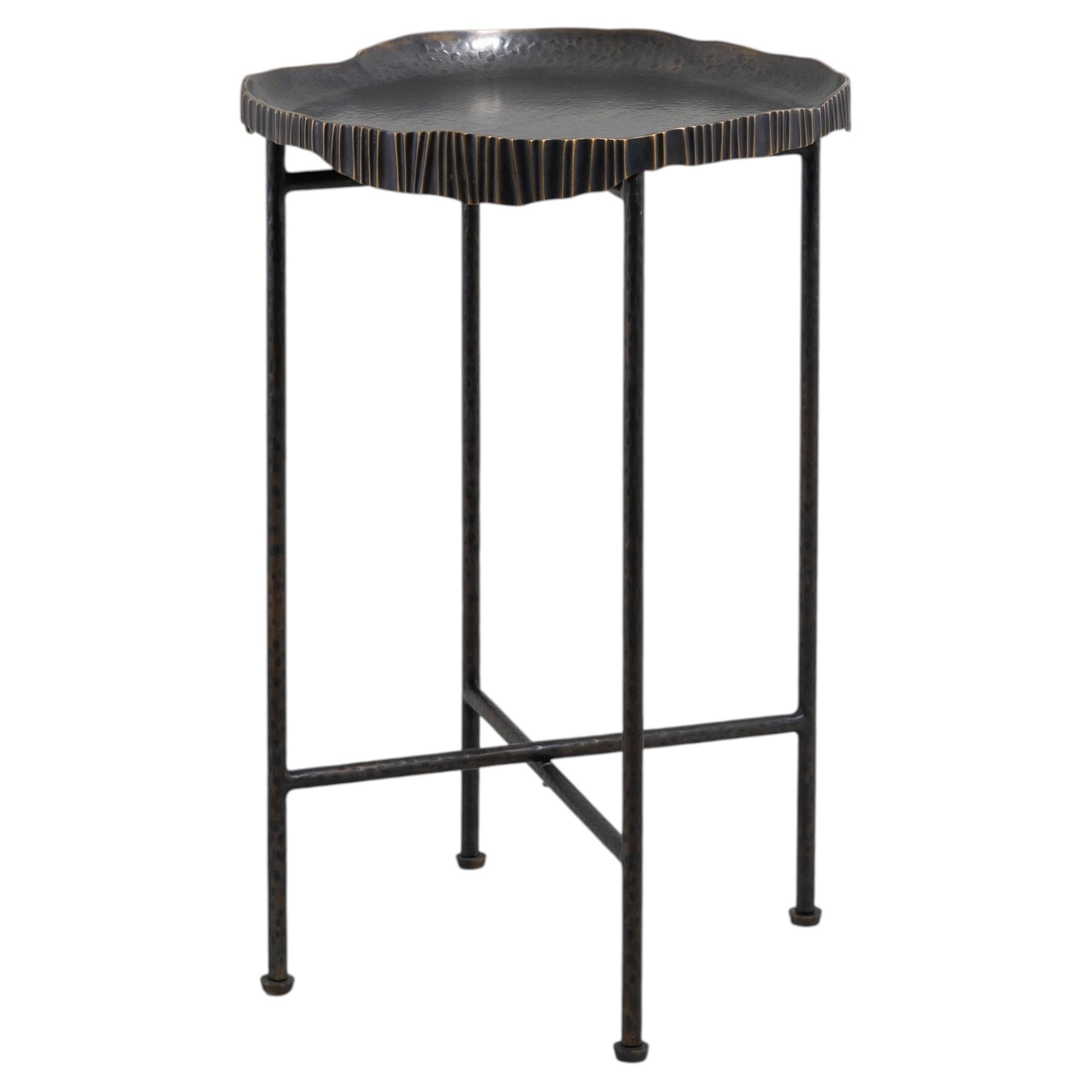 Harihar Bronze Tray Table Medium in Brass, Viya by Vikram Goyal