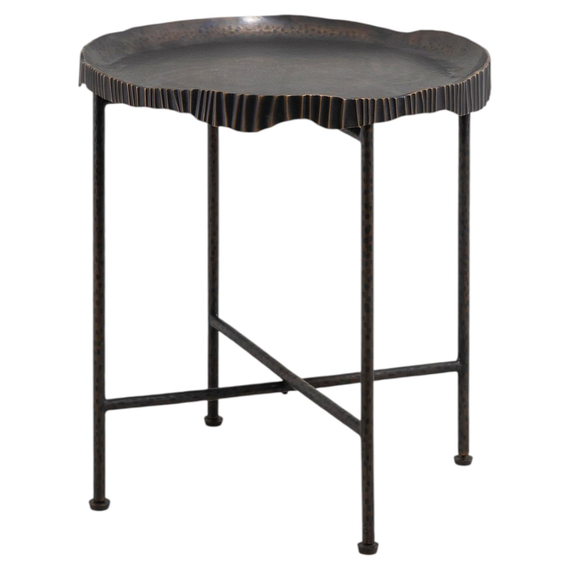 Harihar Bronze Tray Table Small in Brass, Viya by Vikram Goyal