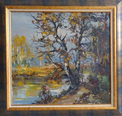 Autumn landscape. 1989. Canvas, oil, 65x70 cm