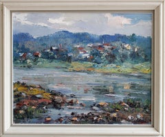 Daugava river near Kraslava. 1986, canvas, oil, 66x81 cm