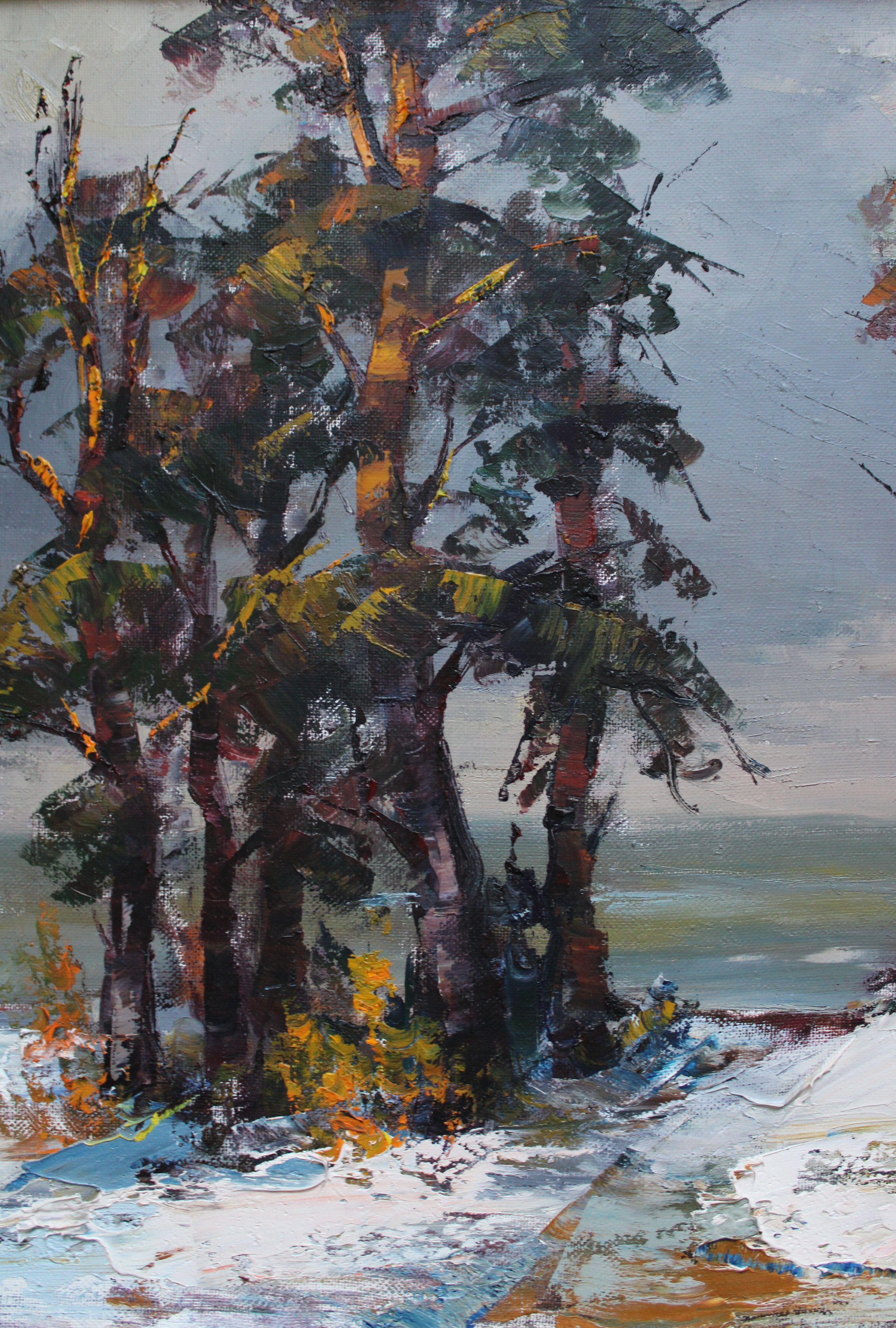 Lapmezhciems Kiefern – Painting von Harijs Veldre