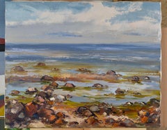 La costa de Vidzeme. 1984. Óleo sobre lienzo. 81 x 100 cm. Firmado