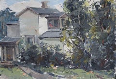 Sommerhaus. Kartenkarton, Öl, 33x48 cm