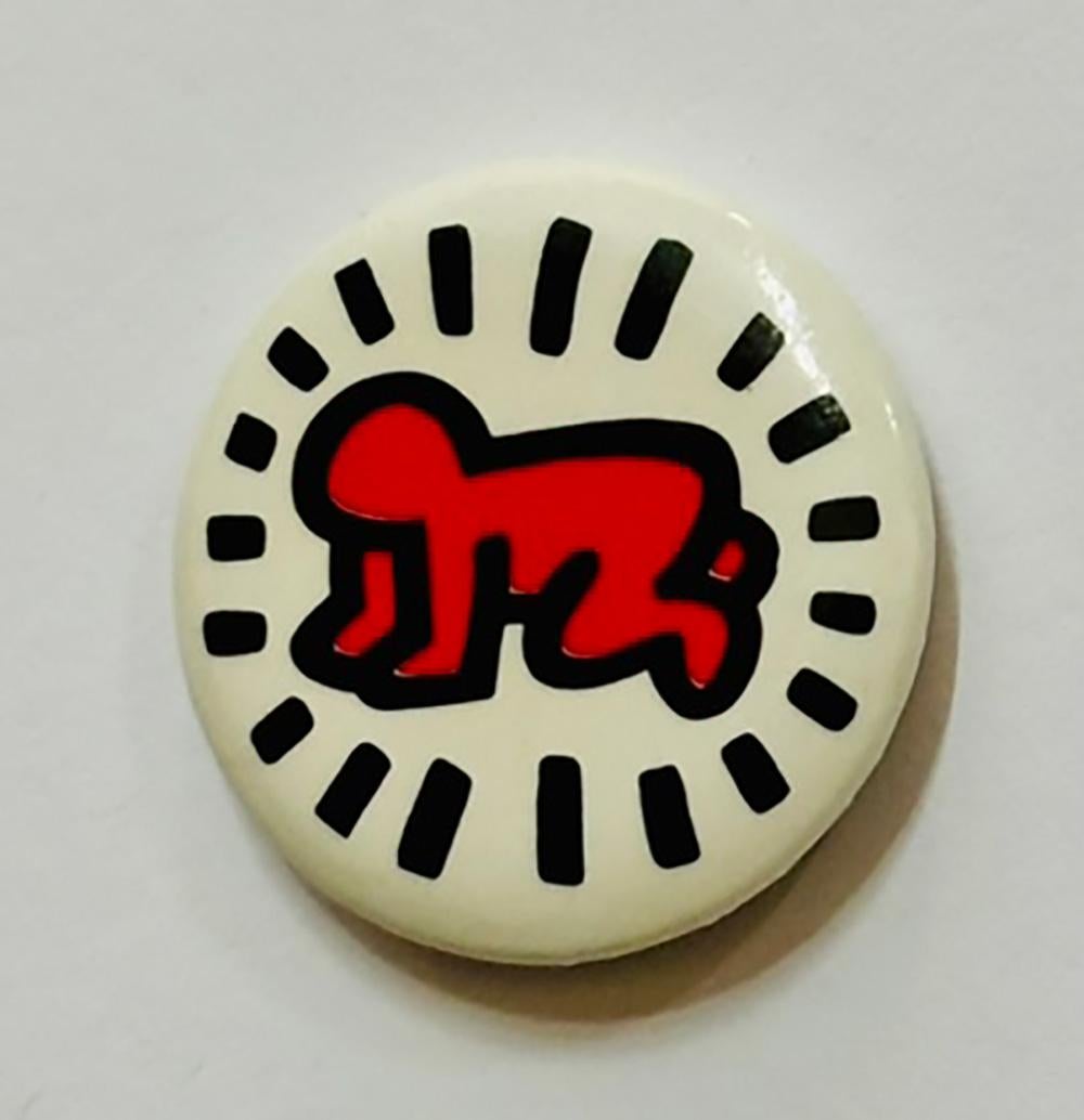 A set of 5 vintage Keith Haring Pop Shop lapel pins, circa 1986-1987 featuring some of the artist's most iconic images.

Original circa mid/late 1980s (Not later reproductions).
Small coin sized pins in good vintage condition

Pop Shop History:
In