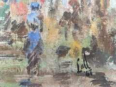 India Oil on Board Modern 1967 Signed Dated Impressionistic Bombay Progressives