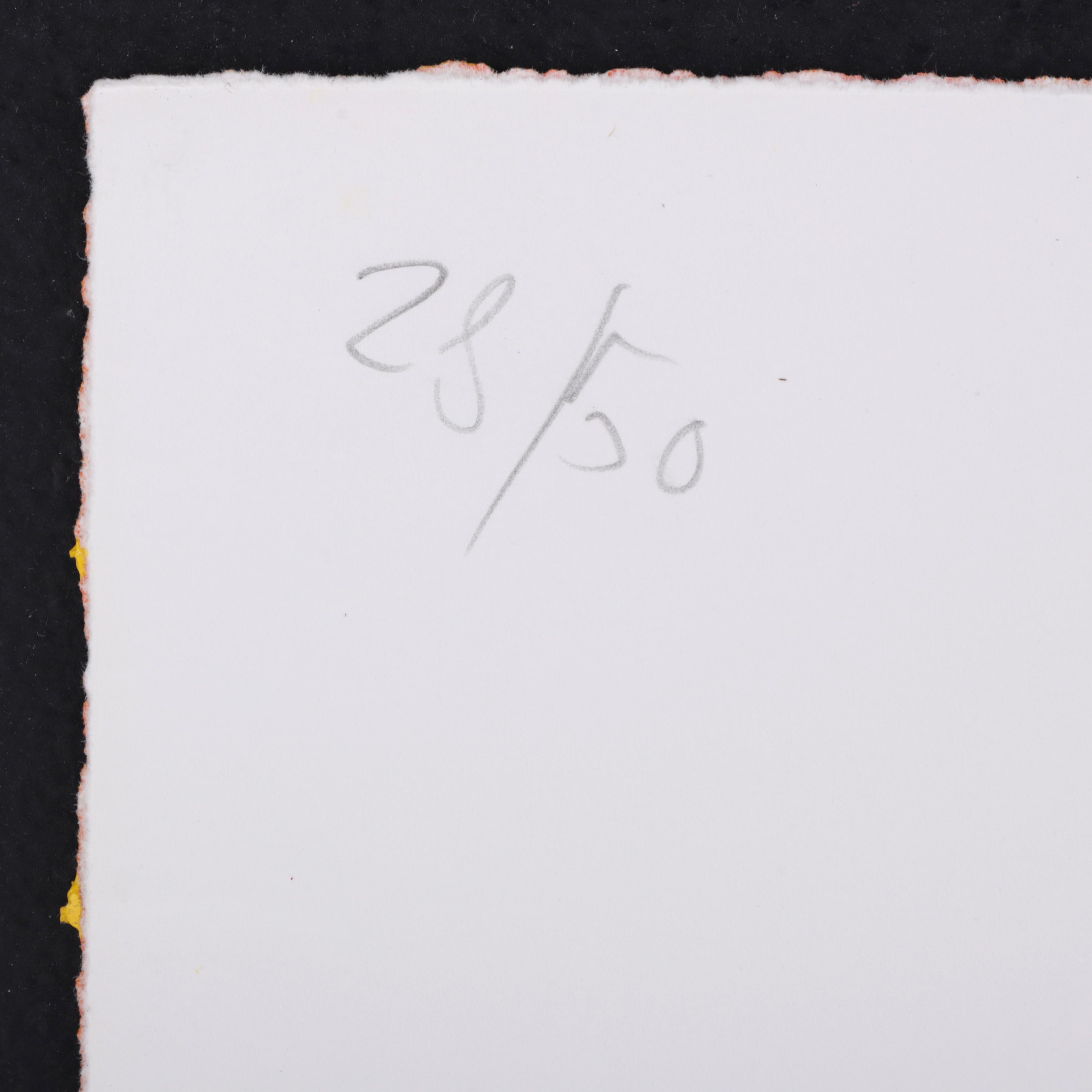 Harland Miller OUI (XL) Woodcut & Mixed Media For Sale 4