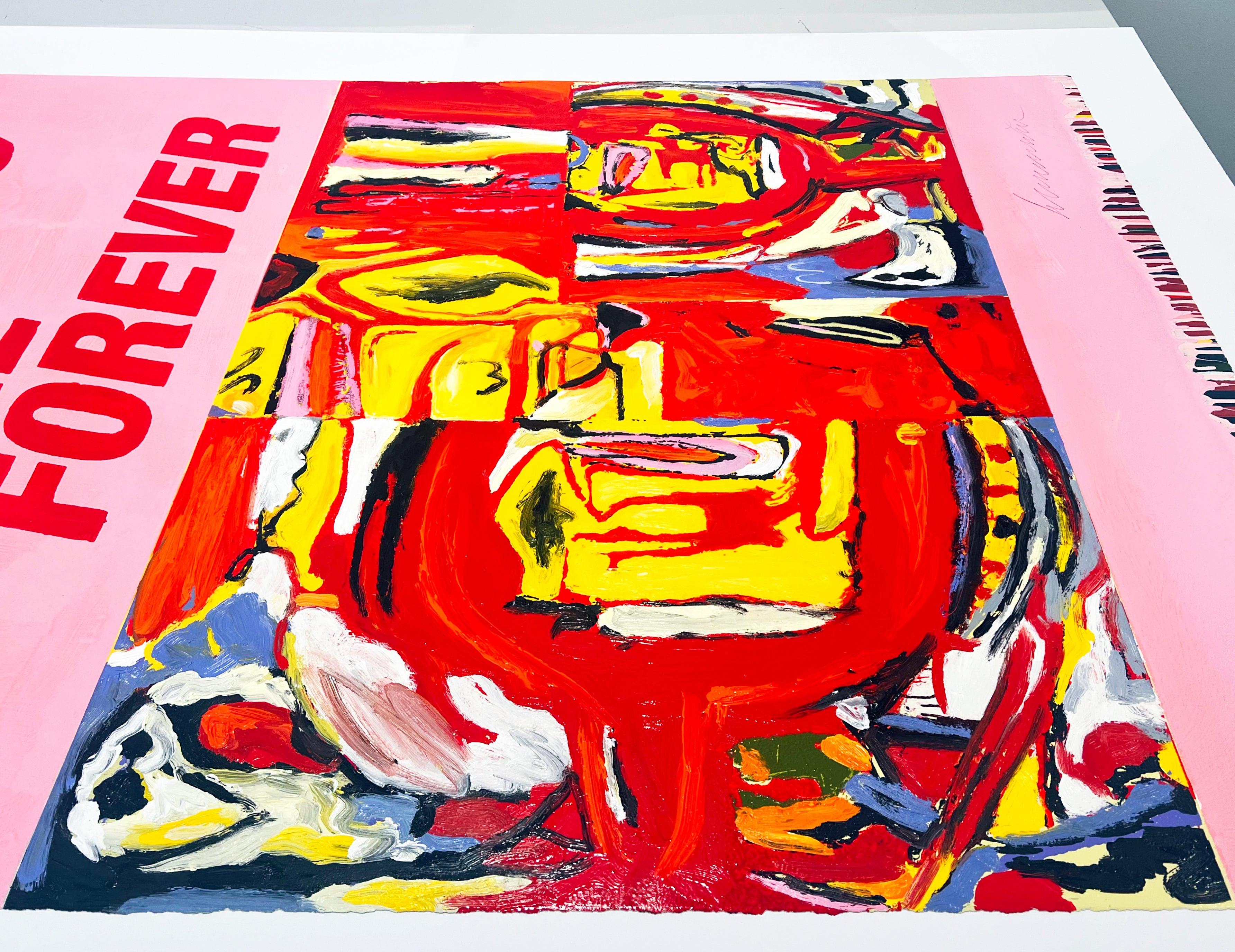 Los demonios son para siempre - Print Naranja de Harland Miller