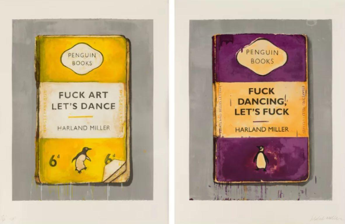 Harland Miller Print - Fuck Art Let's Dance & Fuck Dancing Let's Fuck 