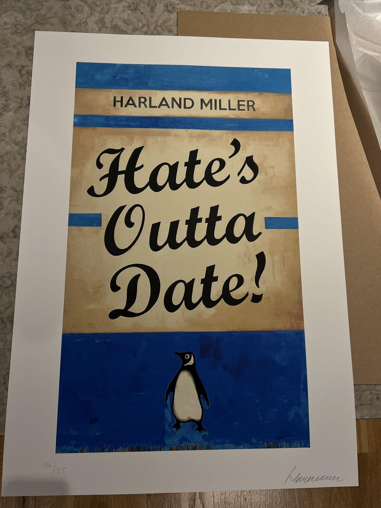Harland Miller, Hate's Outta Date ! (Bleu), 2022 2