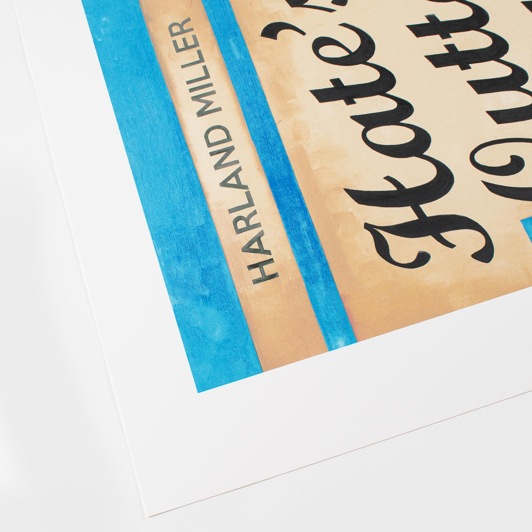 Hate's Outta Date (Bleu) - Print de Harland Miller