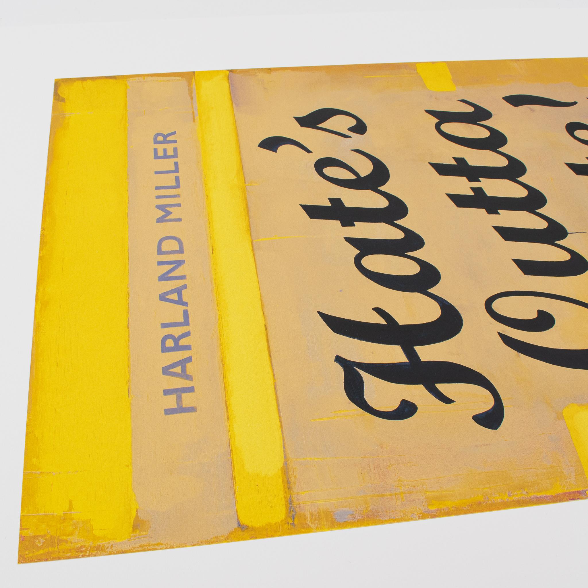 Hate's Outta Date (Yellow) - Contemporary Print by Harland Miller