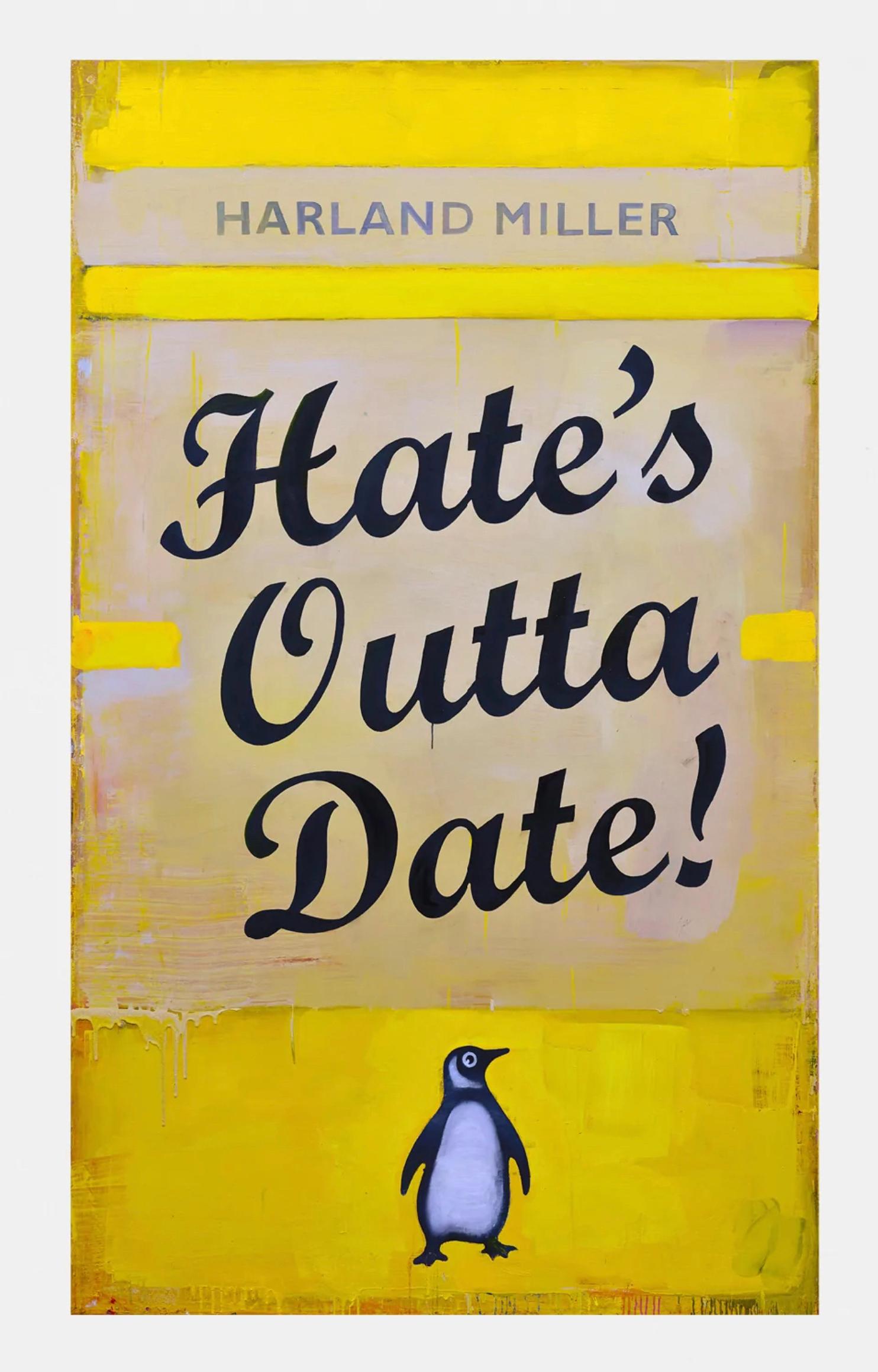Harland Miller Print - Hate's Outta Date (Yellow)
