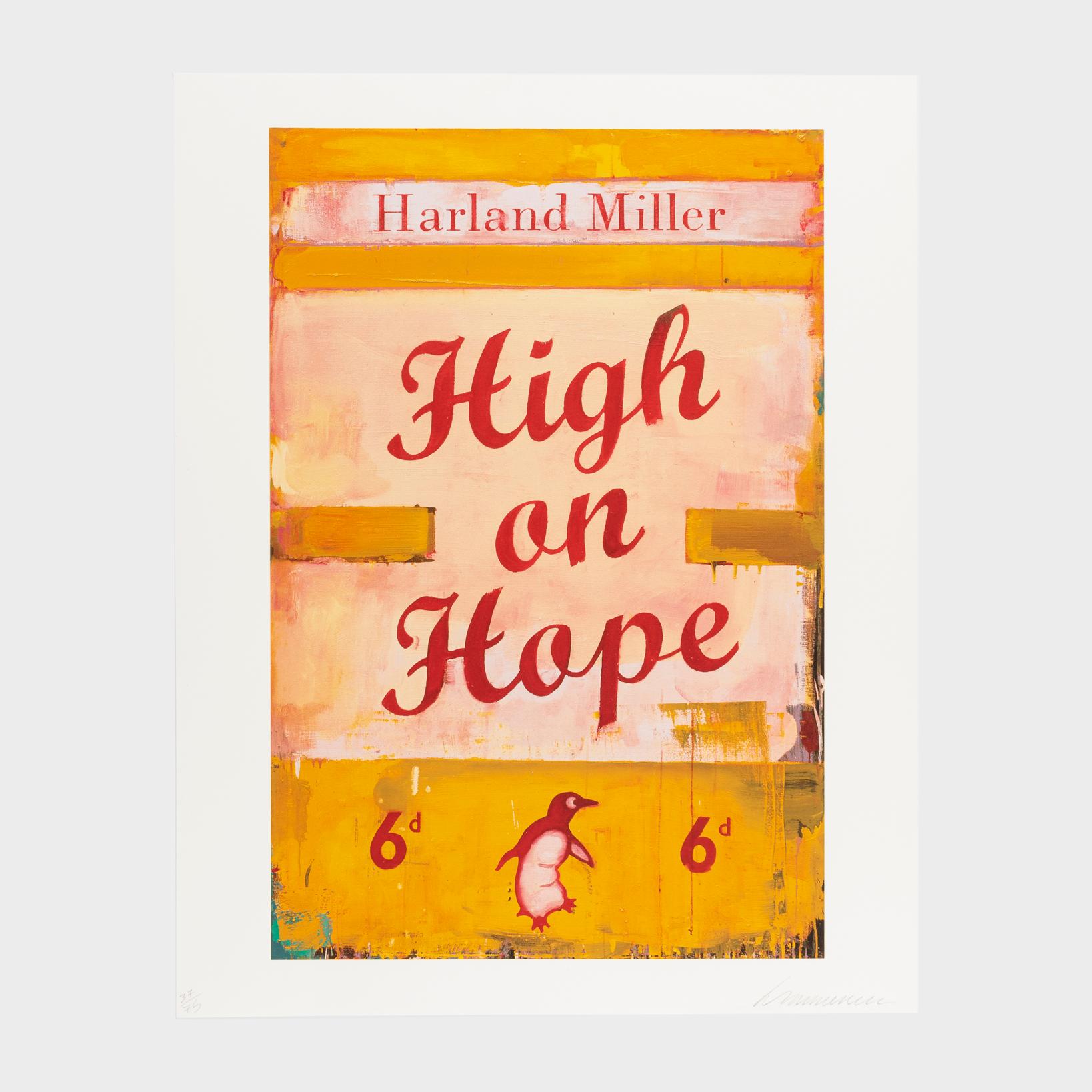 Harland Miller Figurative Print – Voller Hoffnung