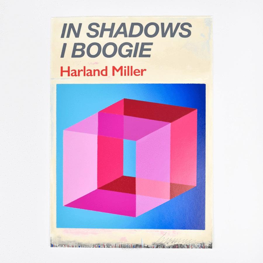 Harland Miller Still-Life Print - In Shadows I Boogie (Blue)