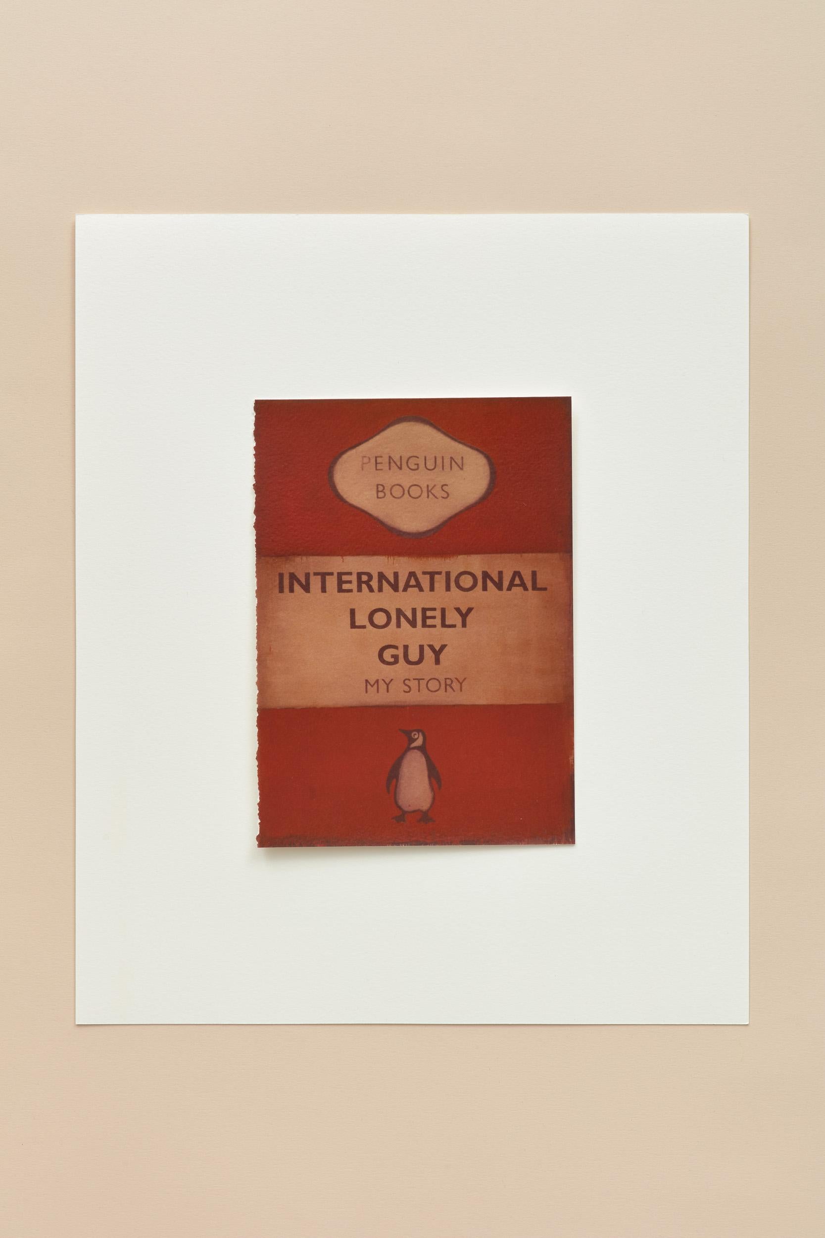 Harland Miller Animal Print – „International Lonely Guy“ – Druck, Lithografie, Tier, Textkunst von A. Miller