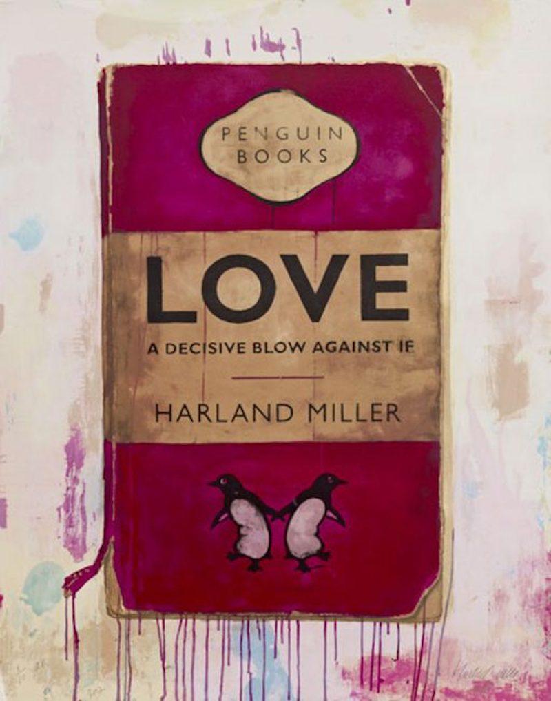 Harland Miller Interior Print - Love A Decisive Blow Against If 