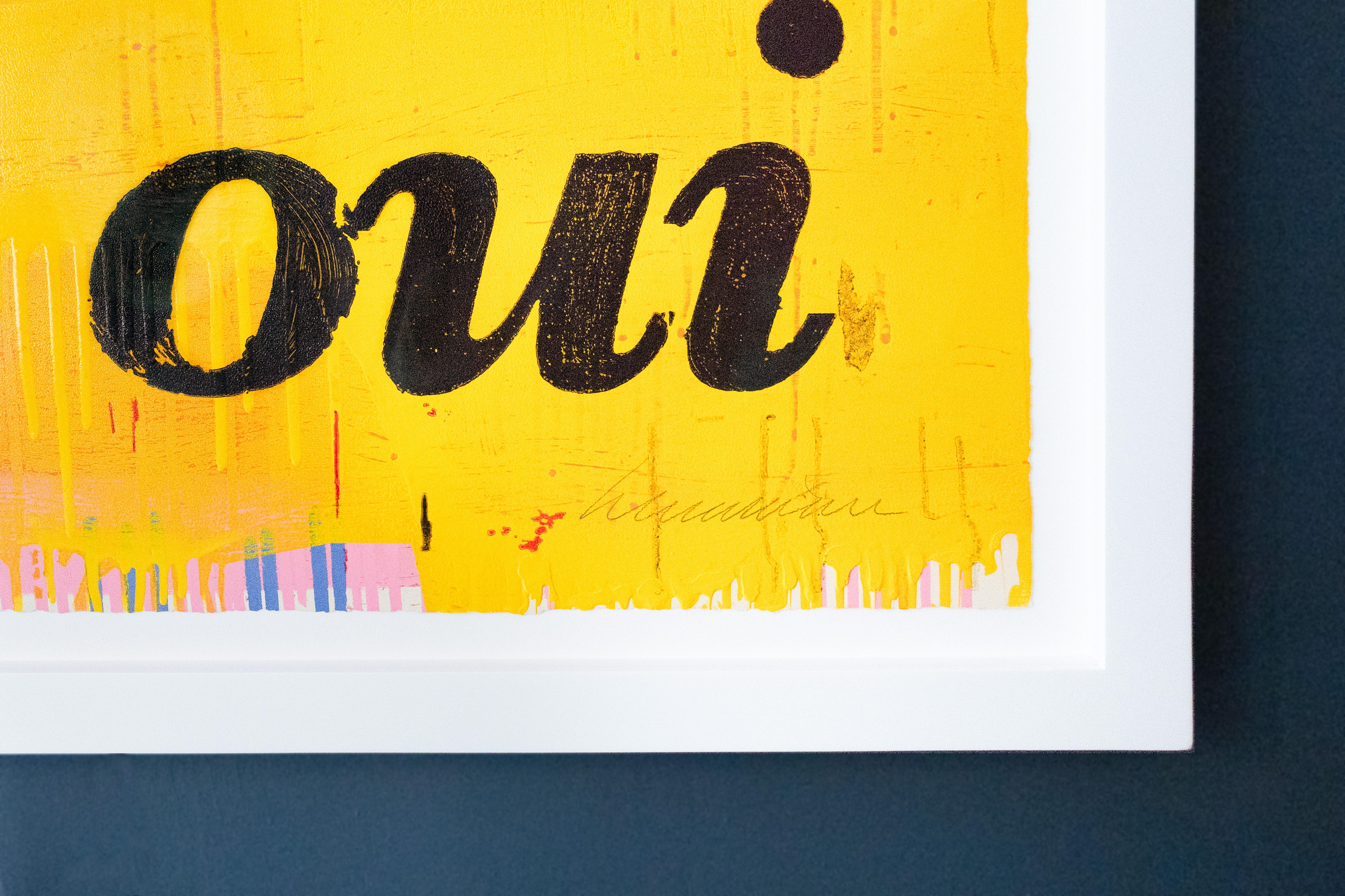 OUI', 2023, Stampa astratta contemporanea - Print di Harland Miller