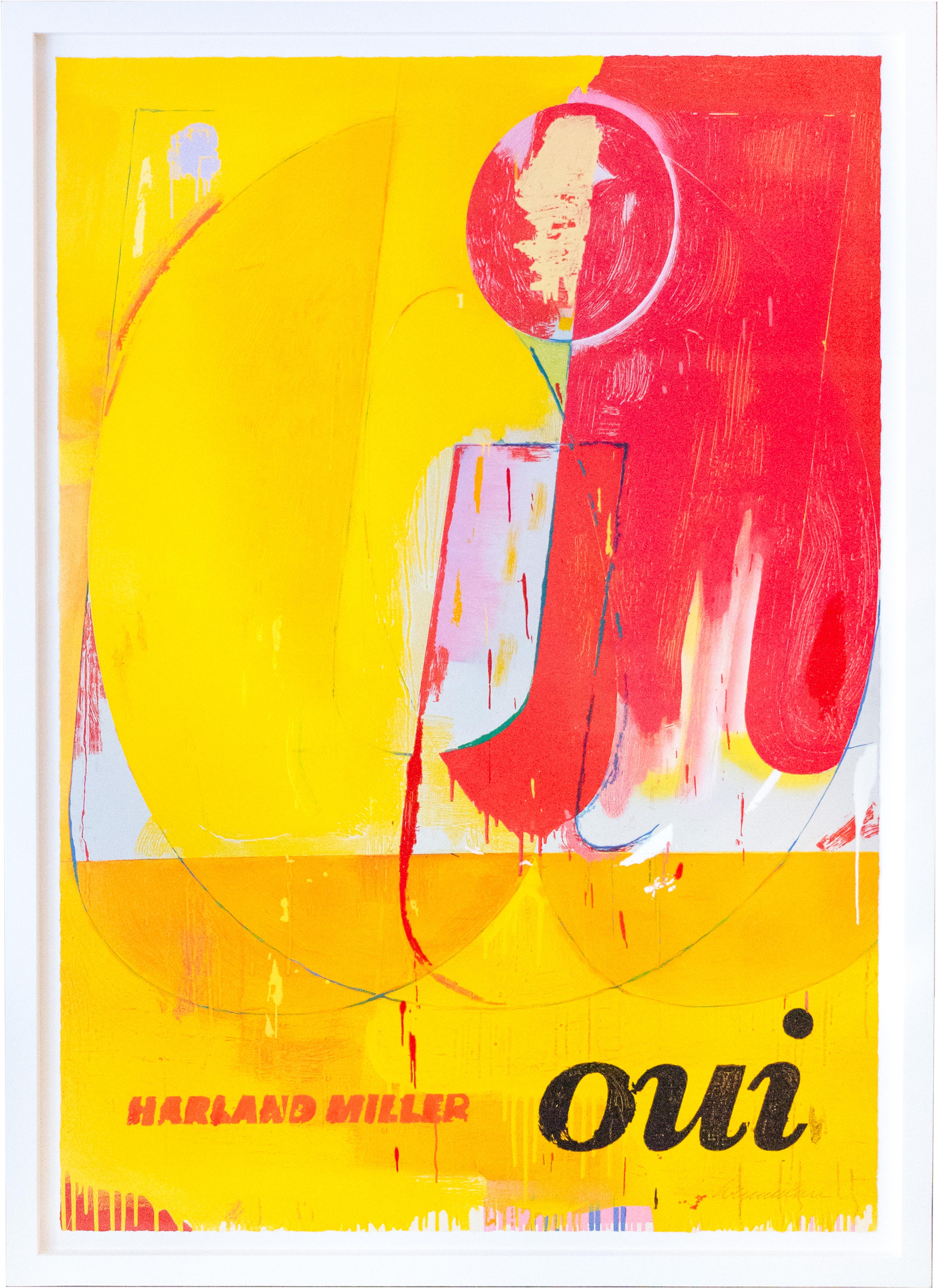 Abstract Print di Harland Miller - OUI', 2023, Stampa astratta contemporanea