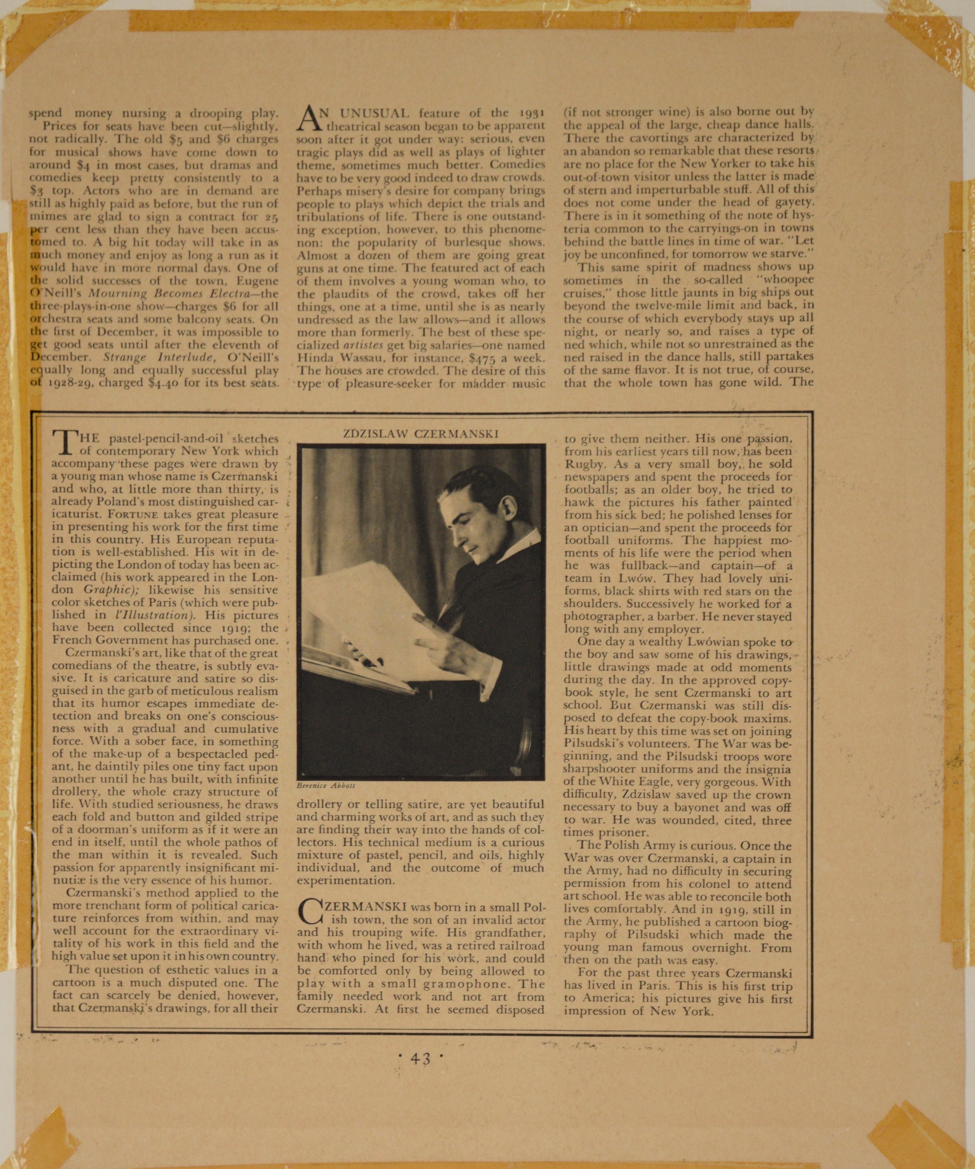 Harlem, New York 1931 - Original Fortune Magazine Print Art For Sale 4
