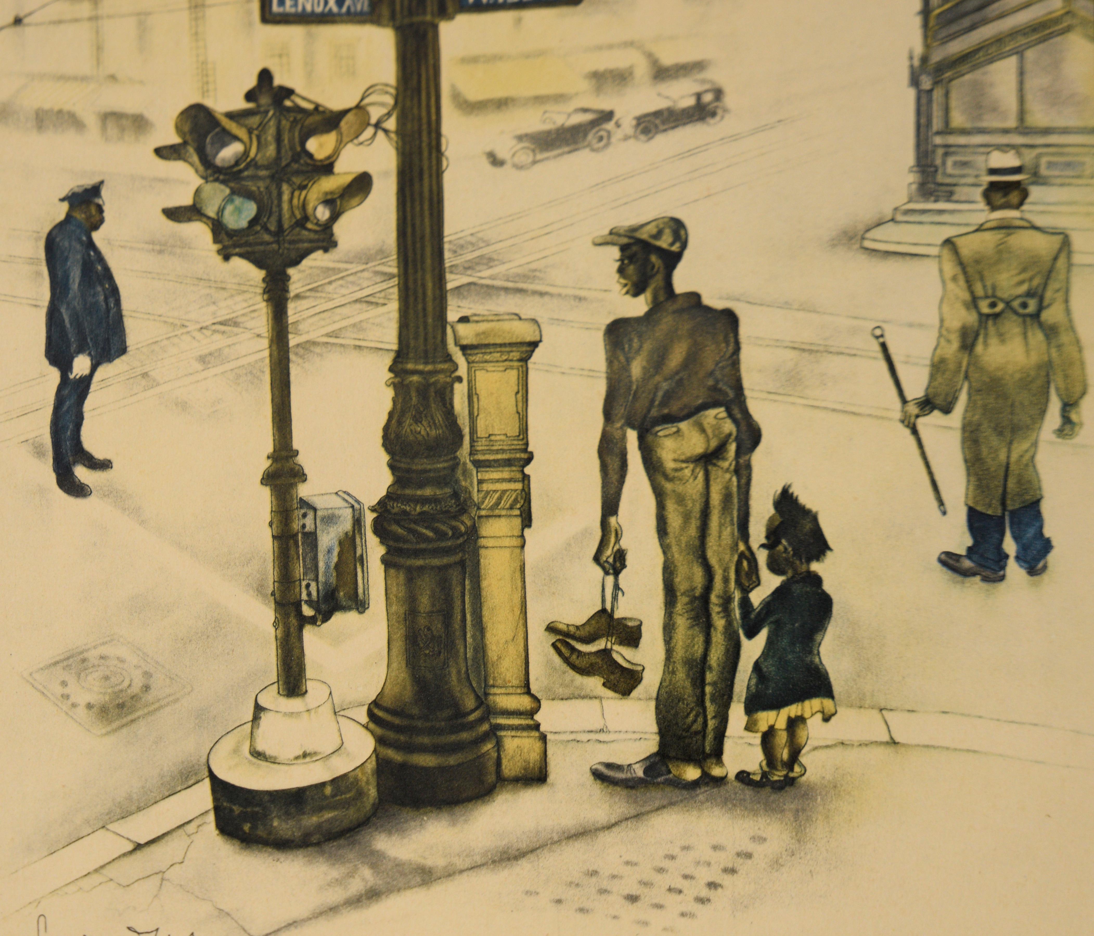 Harlem, Nueva York 1931 - Original Fortune Magazine Print Art en venta 1