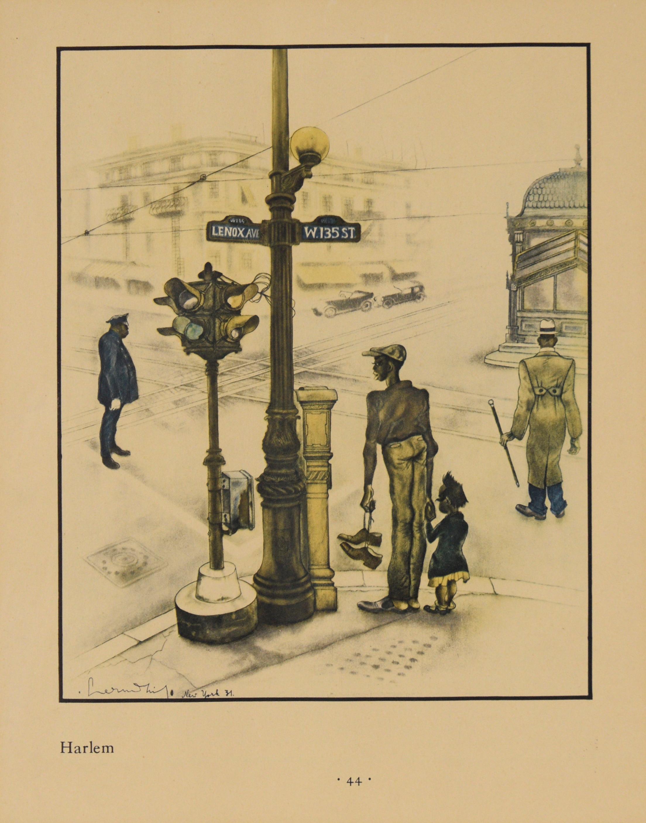 Harlem, New York 1931 - Original Fortune Magazine Print Art For Sale 2