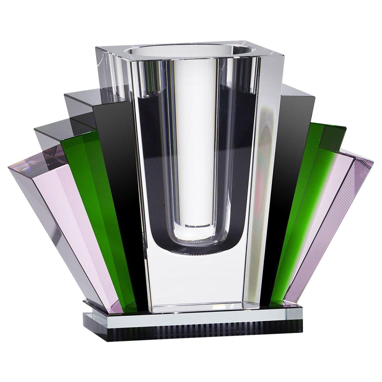 HandCarved Dark Wood Vase with Ribbing For Sale at 1stDibs