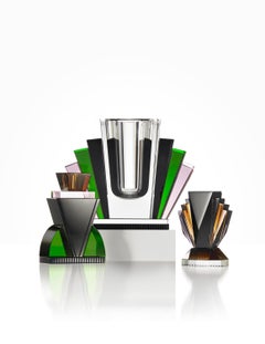 Harlem Vase, Hand-Sculpted Contemporary Crystal