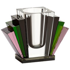 Harlem Vase, Handsculpted Contemporary Crystal