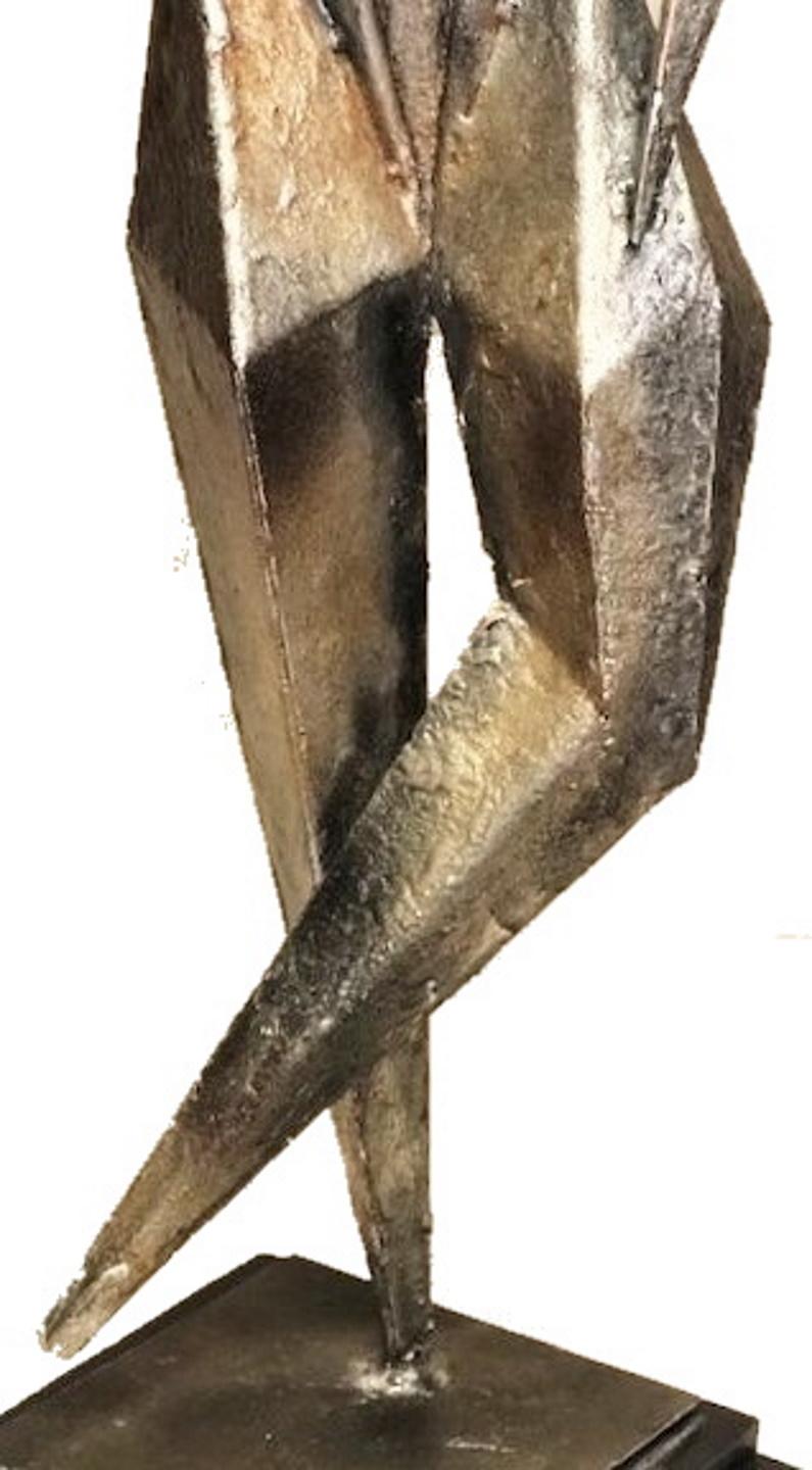 Harlekin, amerikanische kubistische modernistische Skulptur aus geschweißtem Metall, ca. 1970er Jahre (Geschweißt) im Angebot