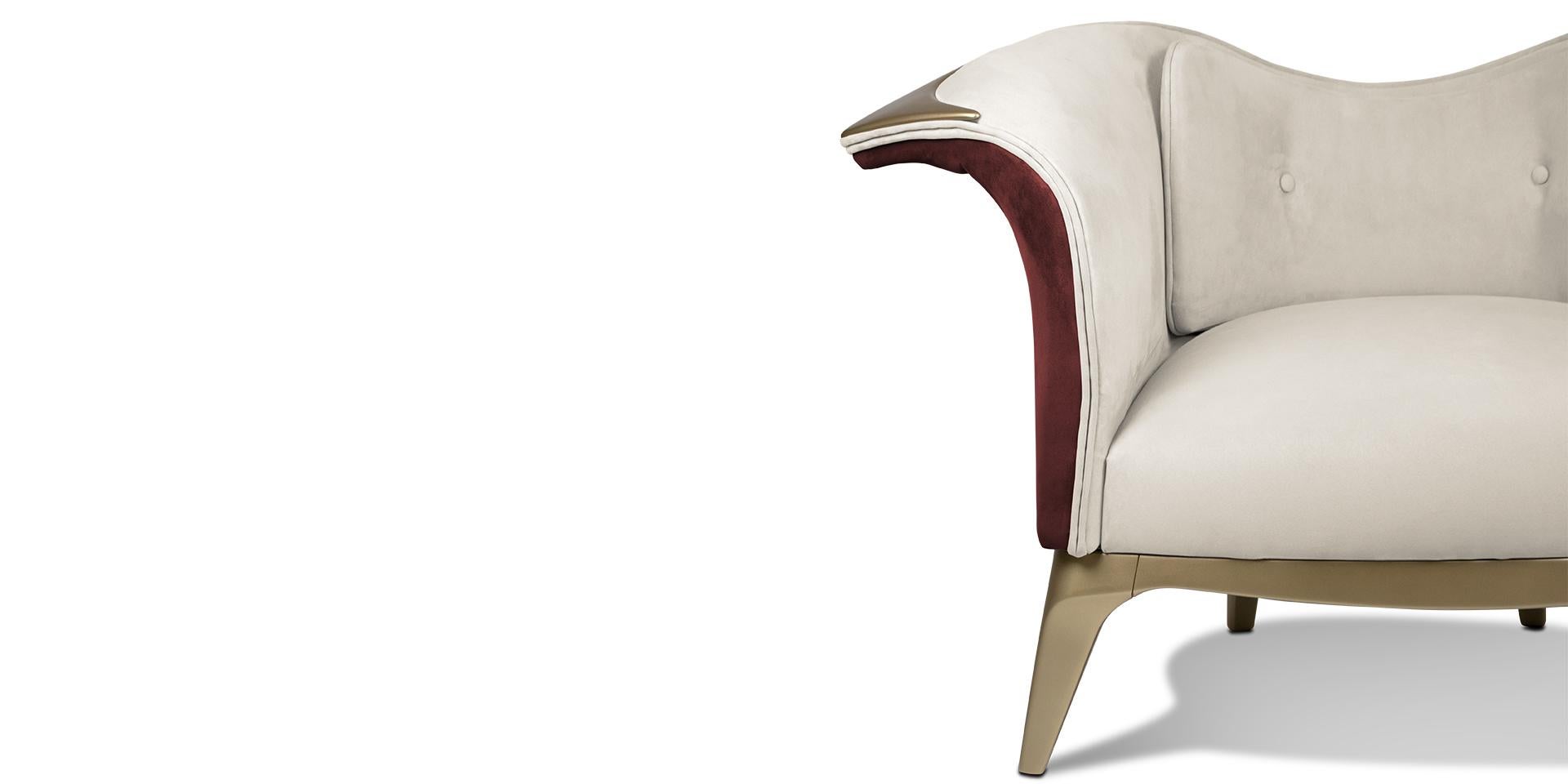 Hand-Crafted Harlequin Armchair by Alma De Luce For Sale