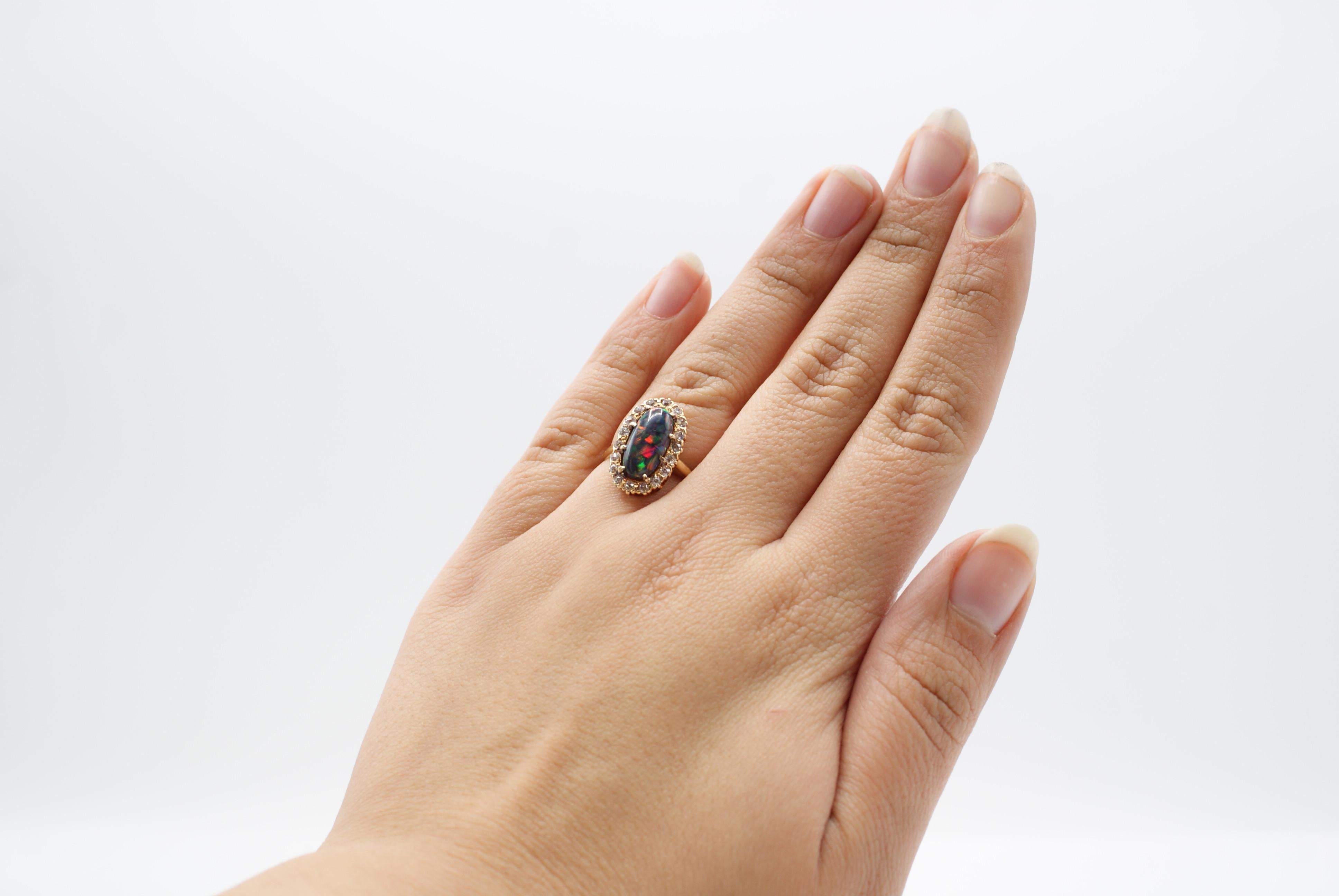 harlequin opal ring