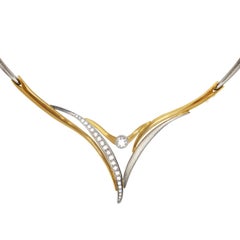 Harlequin Boulder Opal, Diamond, 18K Gold & Platinum Necklace & Brooch