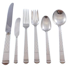 Harlequin by Tiffany and Co Sterling Silver Flatware Silverware Set 61 pieces