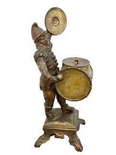 Hucha Hucha de Metal Payaso Arlequín, Antigua Austria Década de 1880