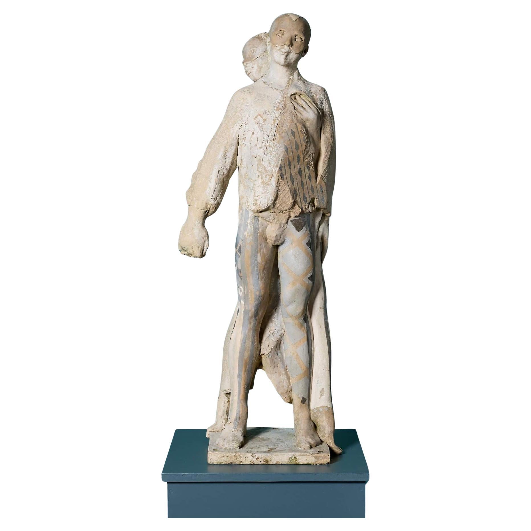 ‘Harlequin & Columbine’ Dancers Sculpture by John W. Mills (1933-2023) For Sale