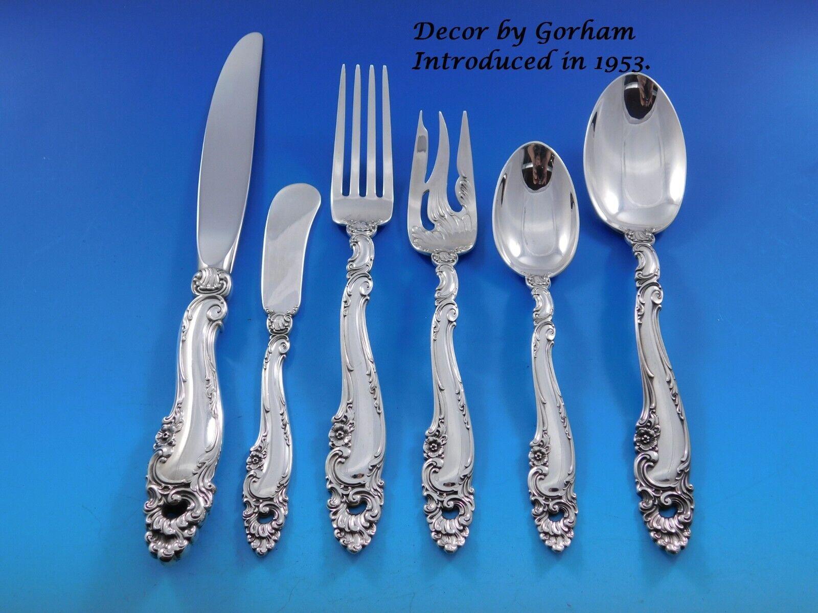 Harlequin Mixed Sterling Silver Flatware Set for 10 Dinner Service 60 pc Ornate 5