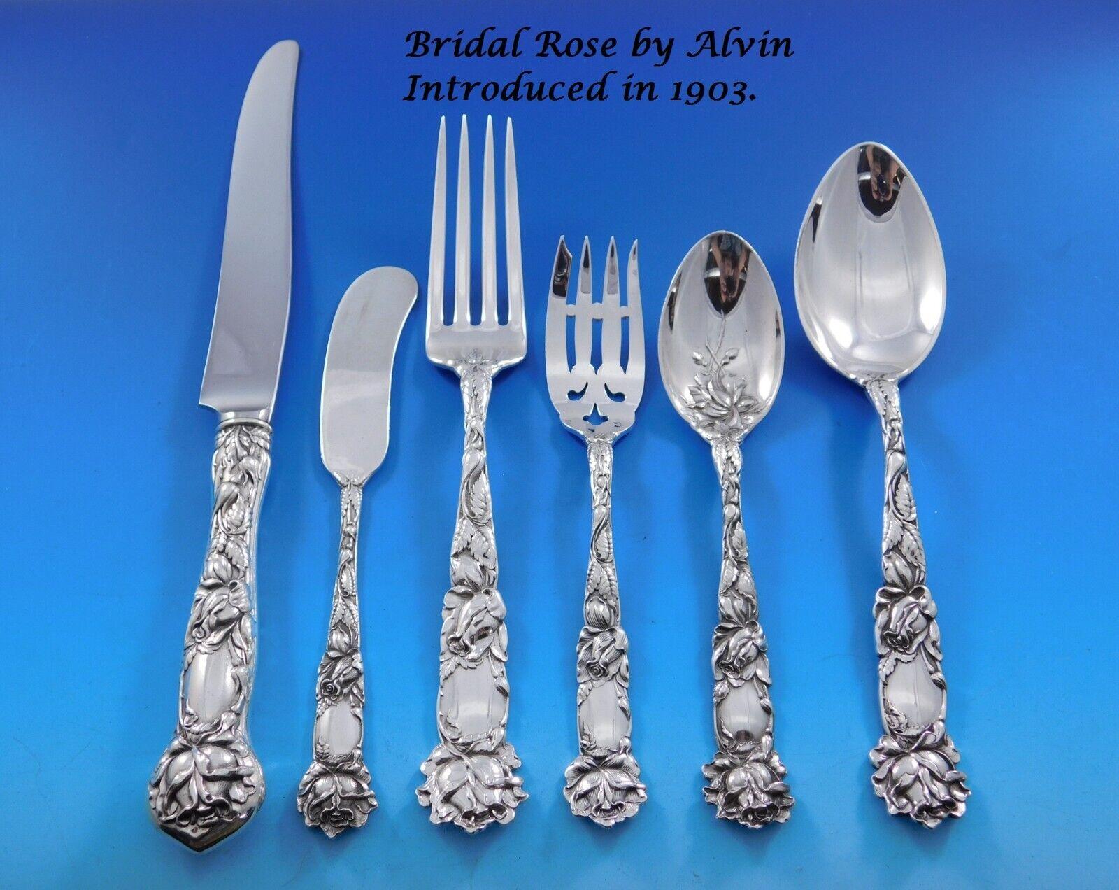 Harlequin Mixed Sterling Silver Flatware Set for 10 Dinner Service 60 pc Ornate 6