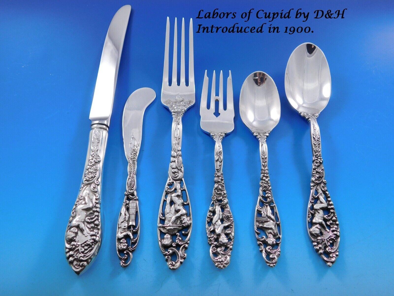 Harlequin Mixed Sterling Silver Flatware Set for 10 Dinner Service 60 pc Ornate 1