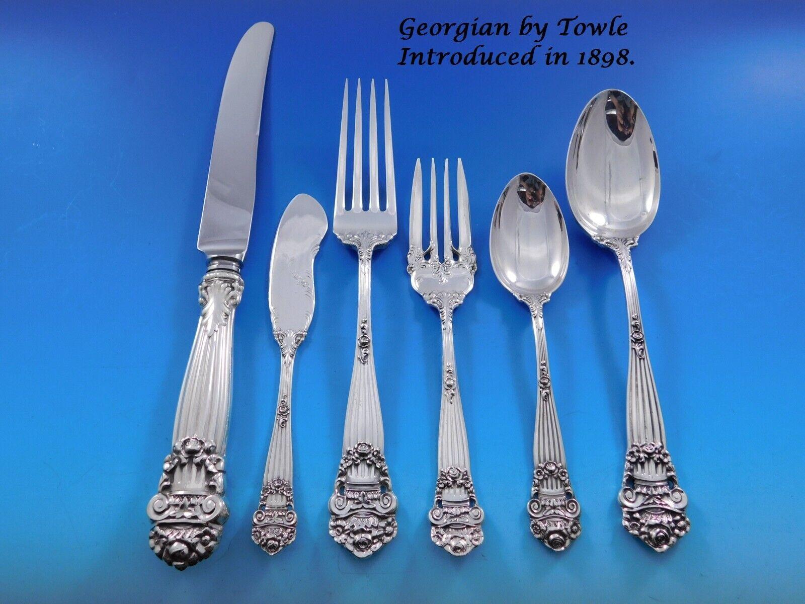 Harlequin Mixed Sterling Silver Flatware Set for 10 Dinner Service 60 pc Ornate 2