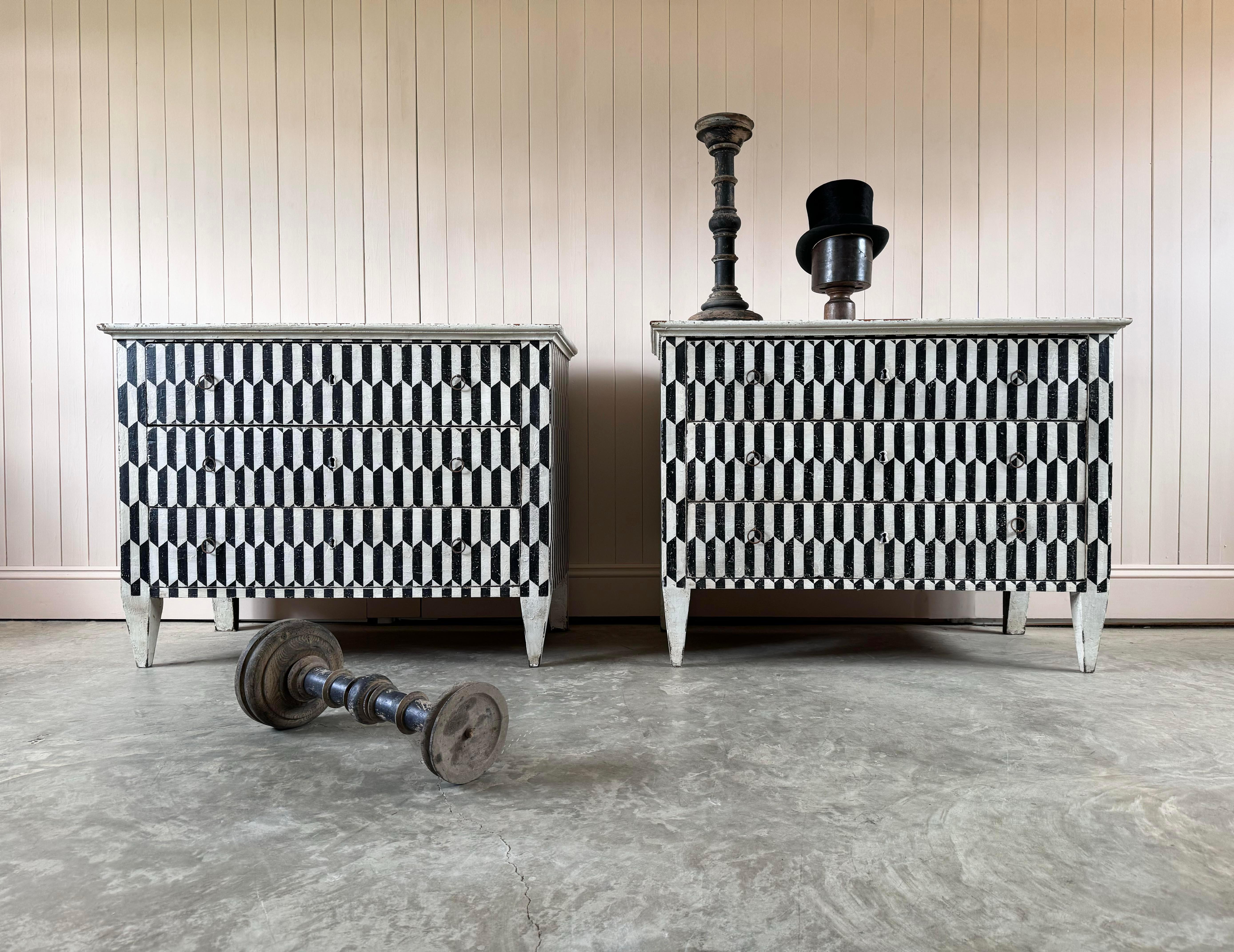 Harlequin Painted Chest of Drawers 2