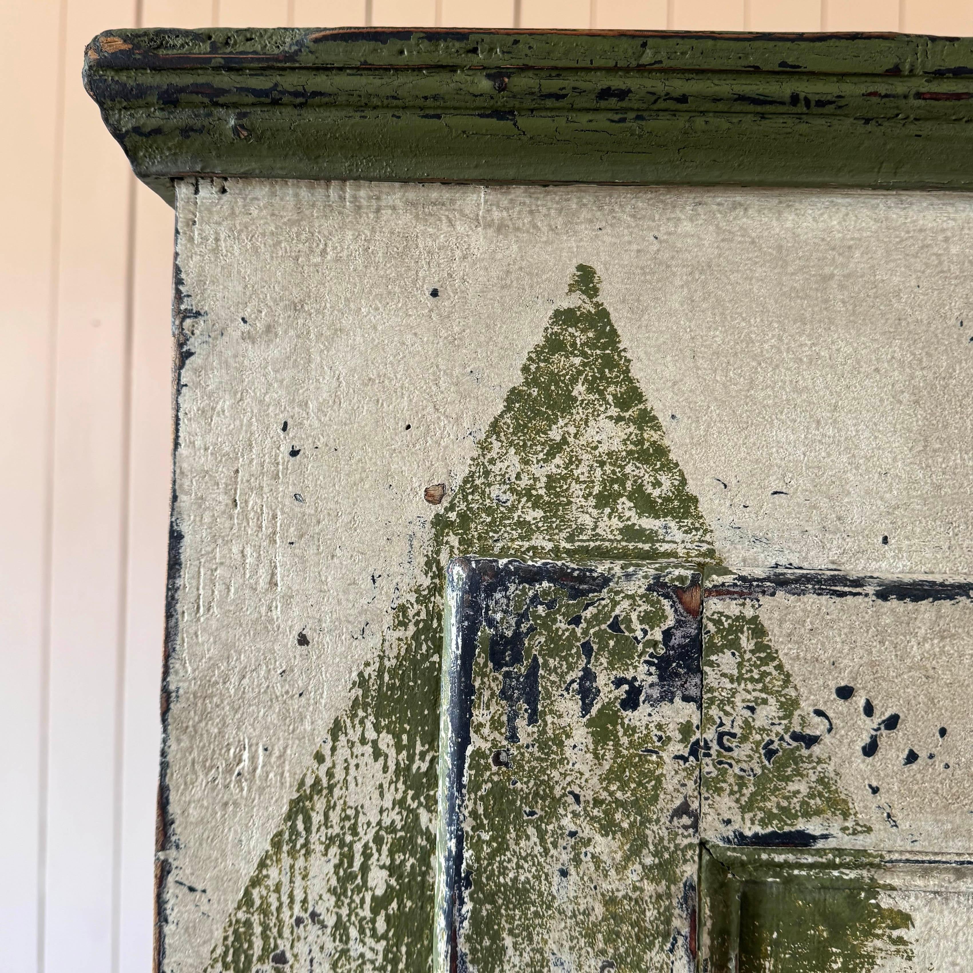 19th Century Harlequin Painted Italian Cupboard For Sale