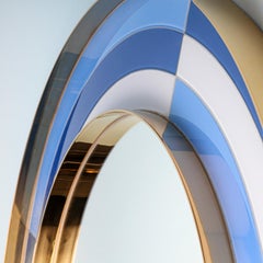 Espejo Redondo Arlequín Azul Múltiple