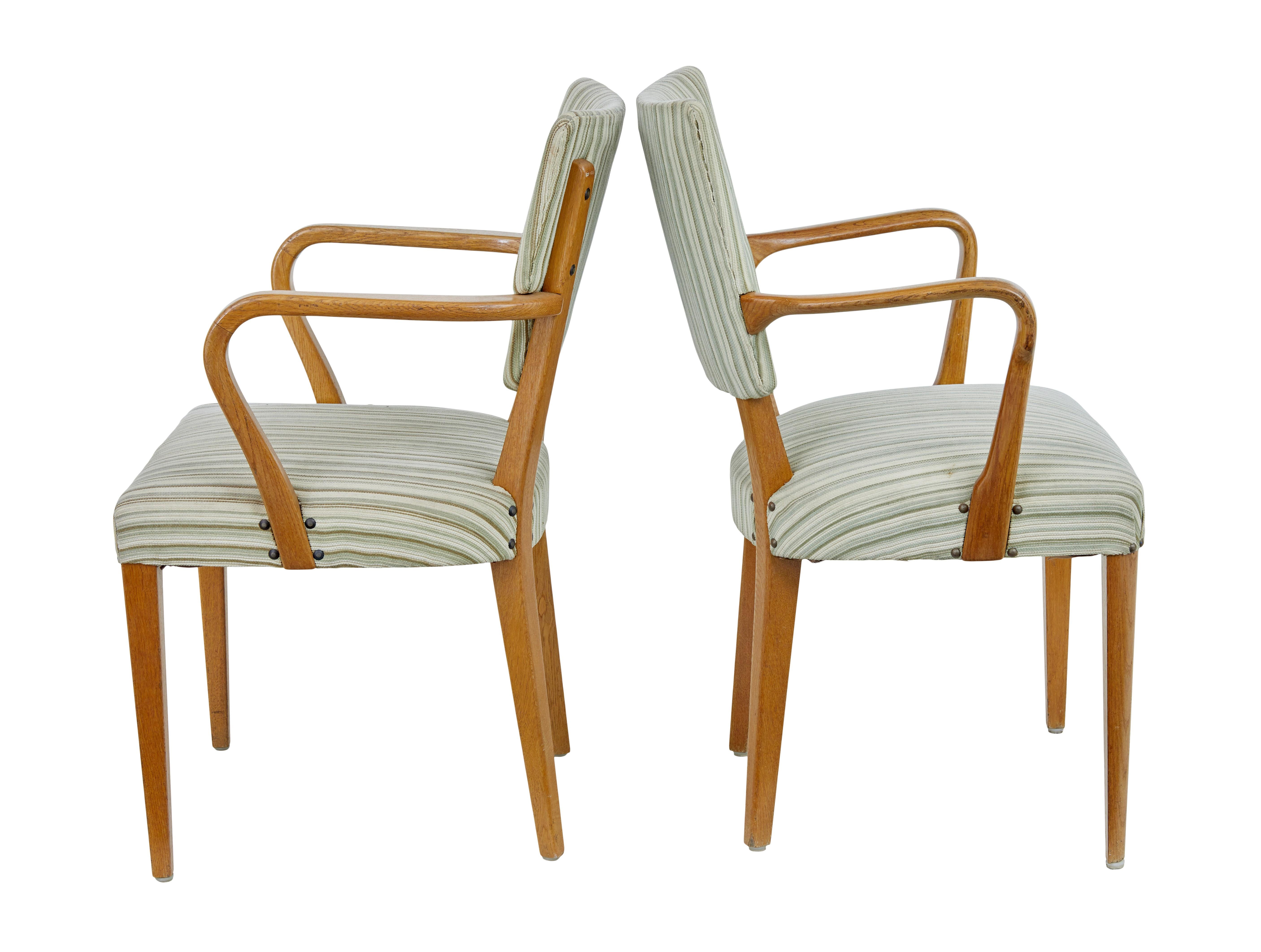 Mid-Century Modern Harlequin set of 6 Swedish 1960’s armchairs by atvidabergs For Sale