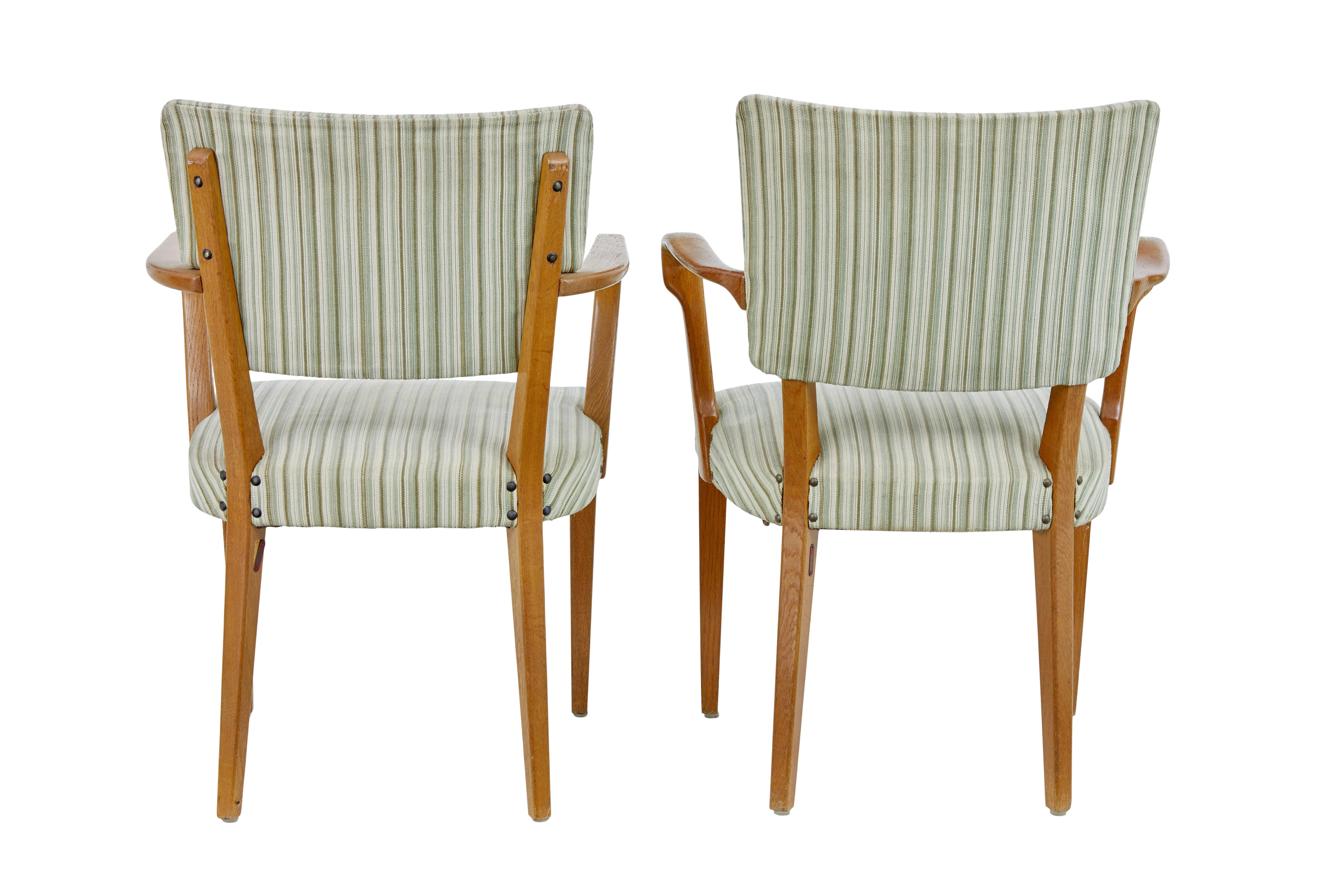 Harlequin set of 6 Swedish 1960’s armchairs by atvidabergs In Good Condition For Sale In Debenham, Suffolk