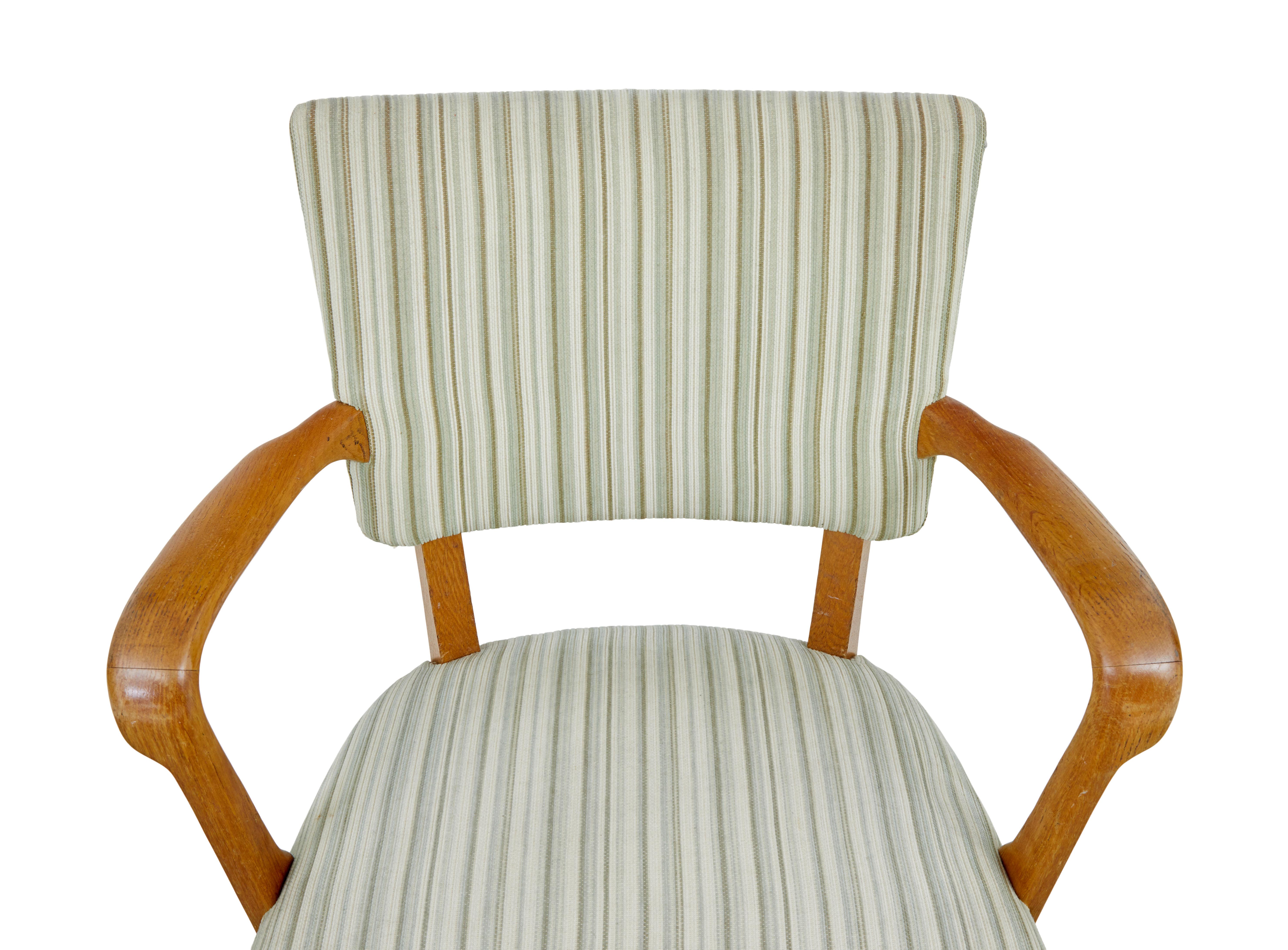 Elm Harlequin set of 6 Swedish 1960’s armchairs by atvidabergs For Sale