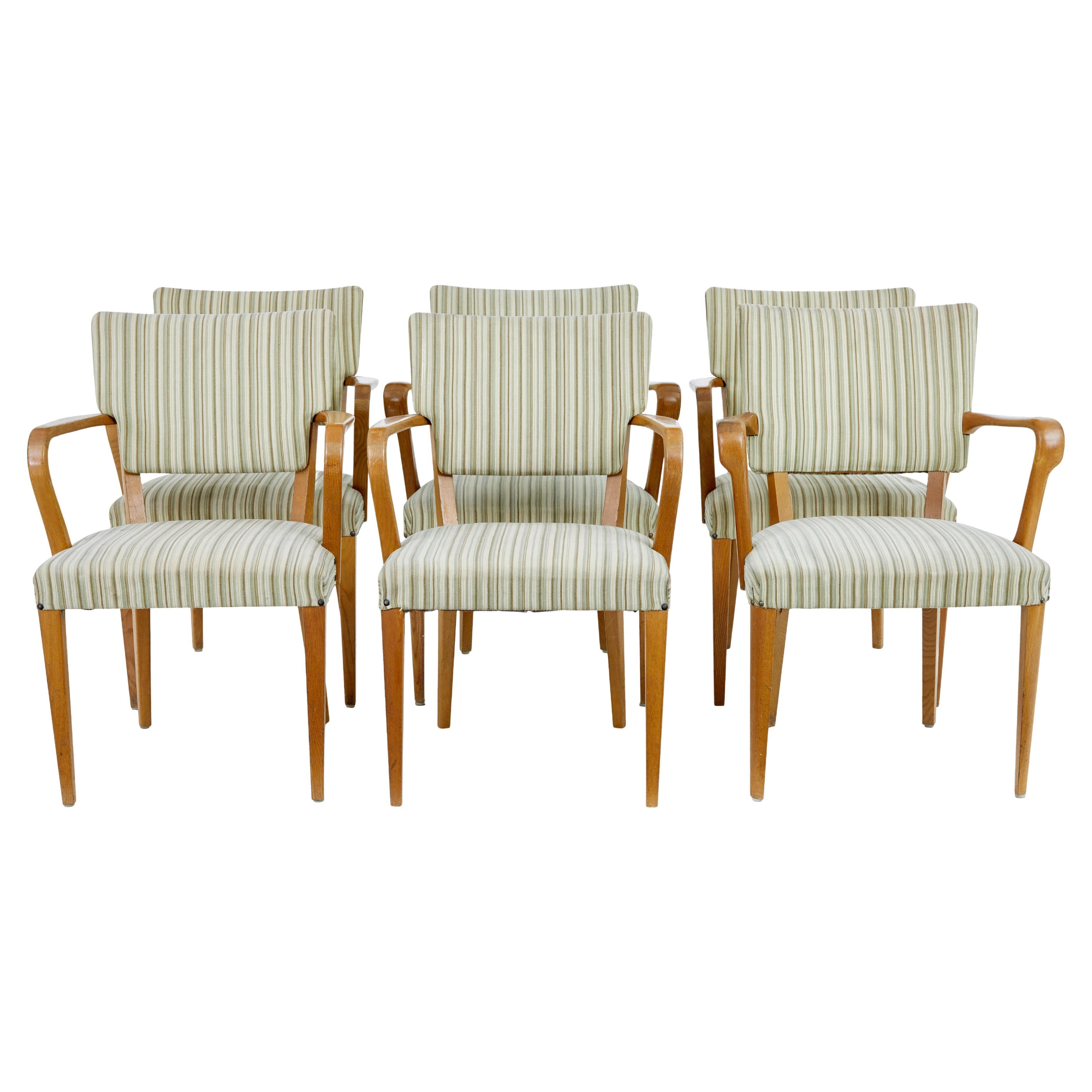 Harlequin set of 6 Swedish 1960’s armchairs by atvidabergs For Sale